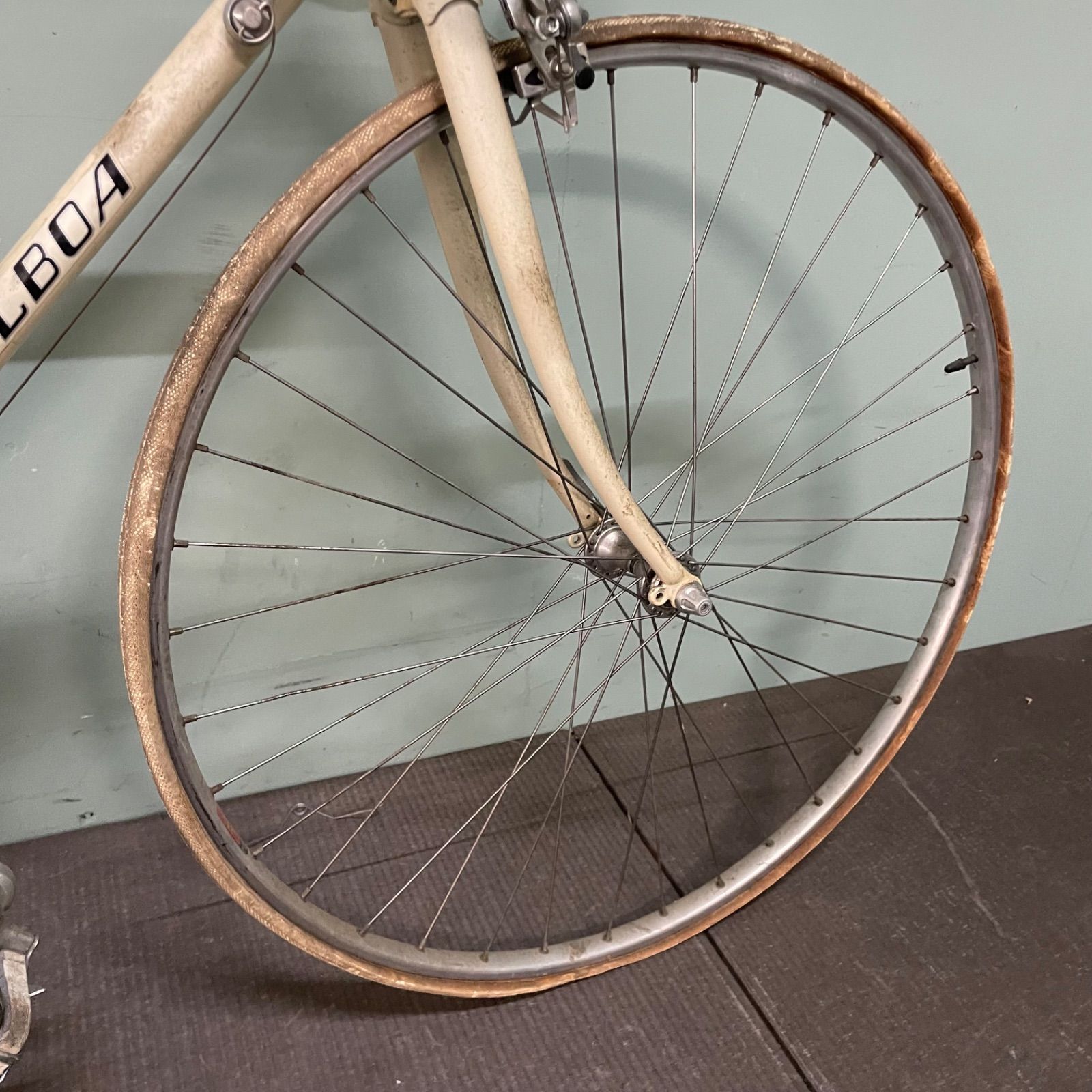 ♭ BALBOA ヴィンテージ自転車 ホワイト ロードバイク ドロップ 