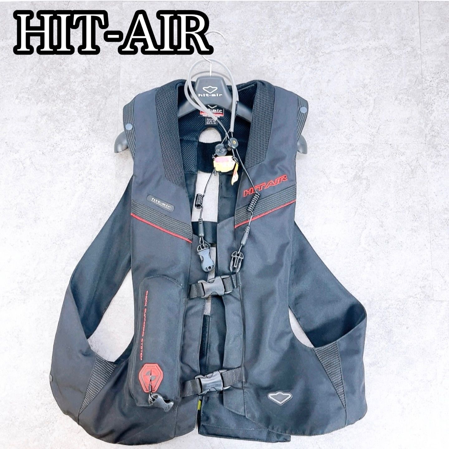 H-1057 HIT-AIR エアバッグベスト 15周年記念モデル Large ブラック 