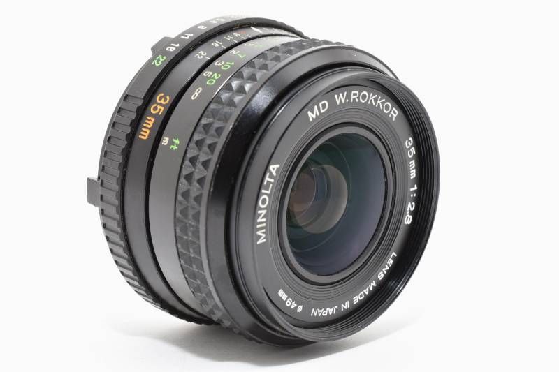実用品】Minolta ミノルタ MD ROKKOR 35mm 2.8 MFレンズ #4069-20