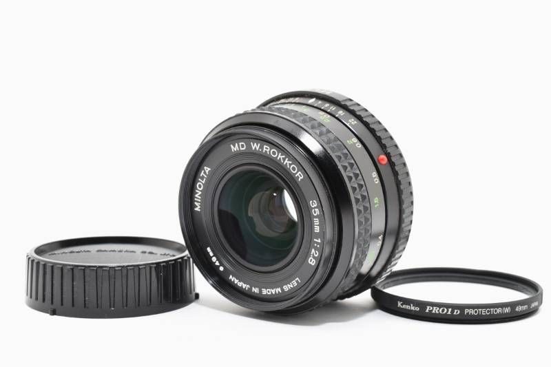 実用品】Minolta ミノルタ MD ROKKOR 35mm 2.8 MFレンズ #4069-20