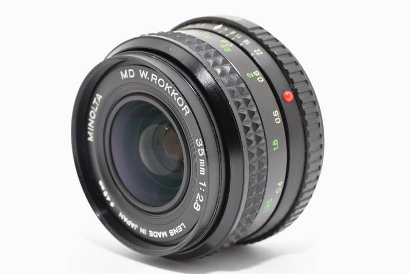 実用品】Minolta ミノルタ MD ROKKOR 35mm 2.8 MFレンズ #4069-20