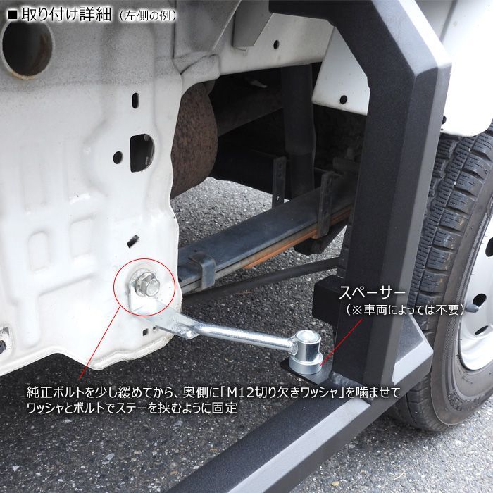 スーパーキャリイ DA16T スクエア サイドガード 角型 オフロード 