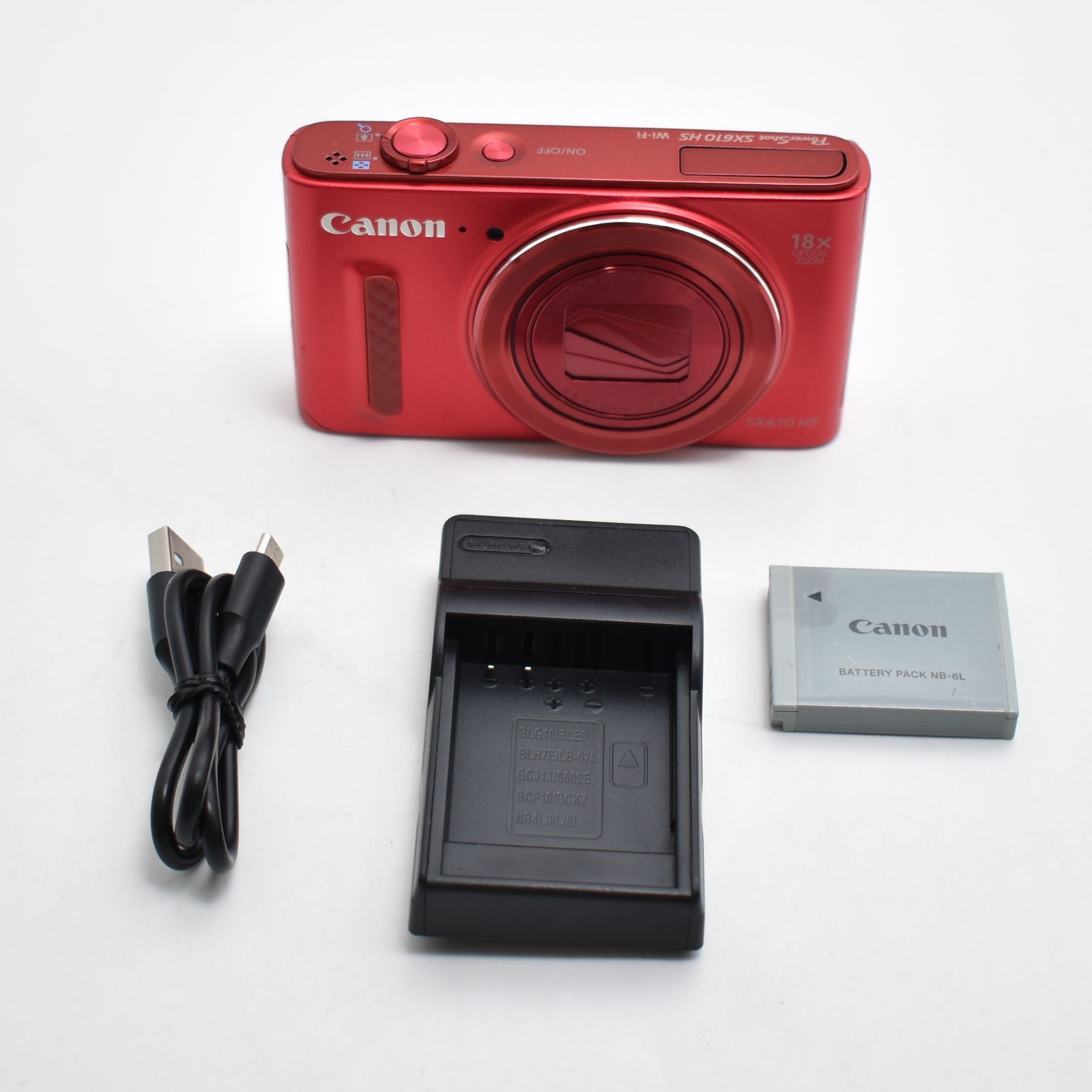 カメラ Canon SX610 HS コンパクトカメラ レッド 18倍光学ズーム