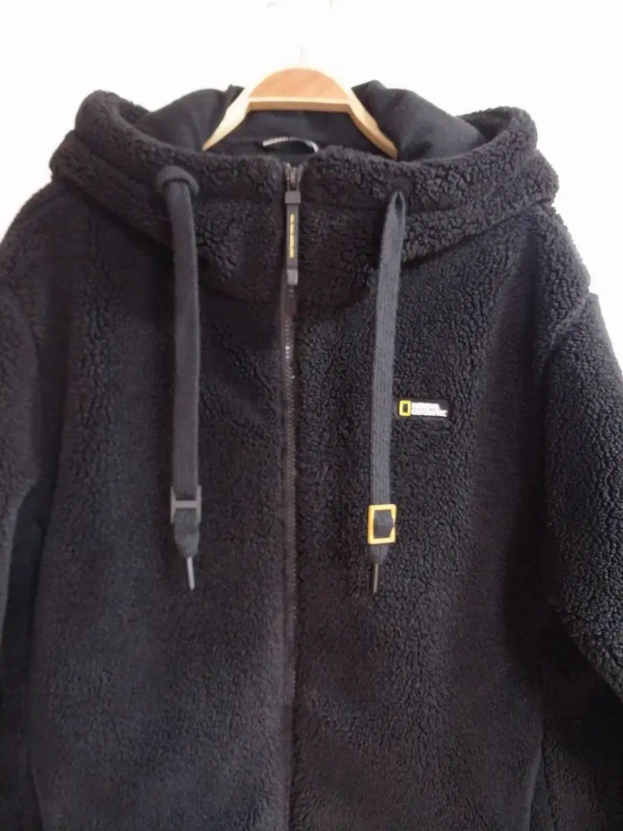 ナショナルジオグラフィック ボア フリース ジップアップパーカー ブラック