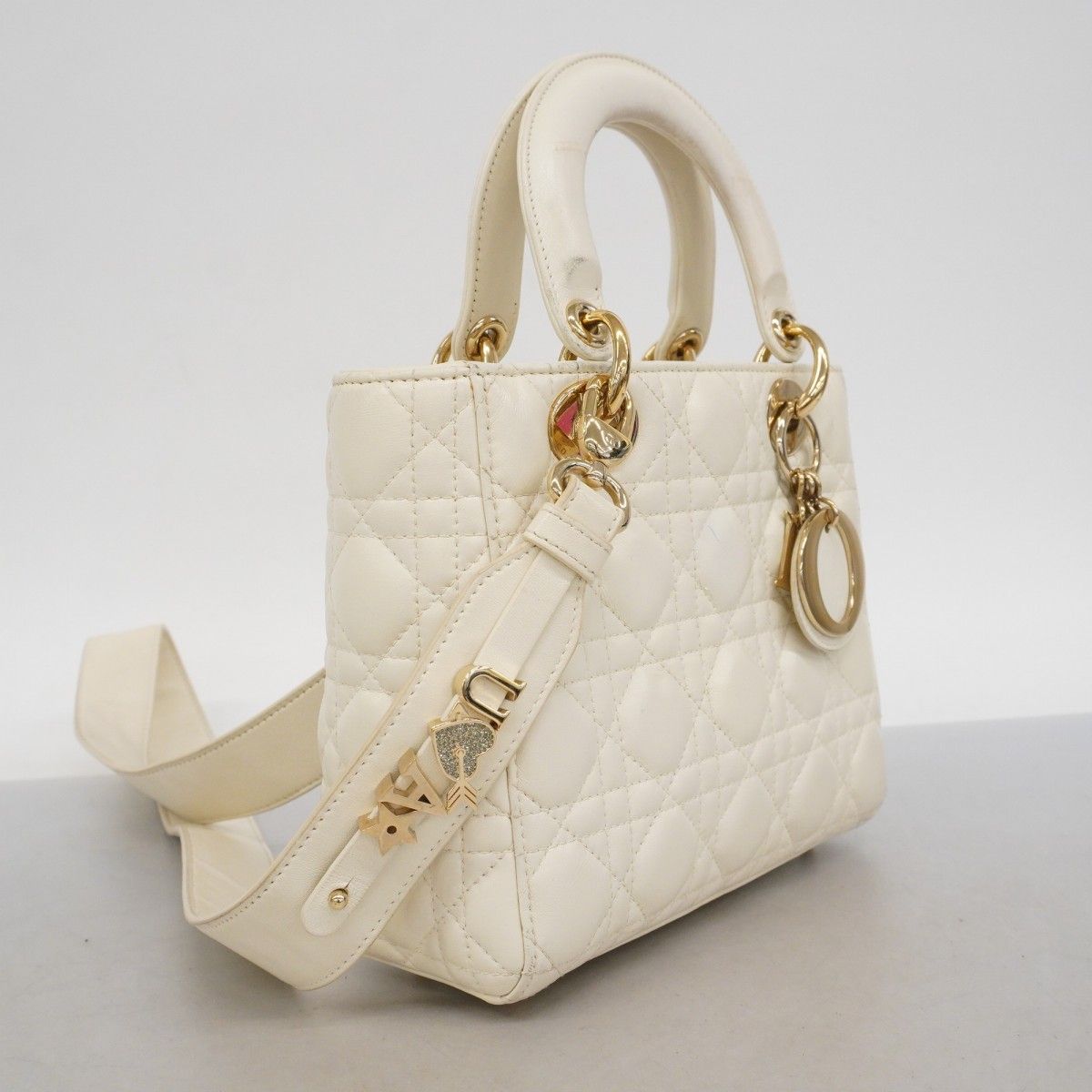 6bd4904】クリスチャンディオール ハンドバッグ カナージュ レディ