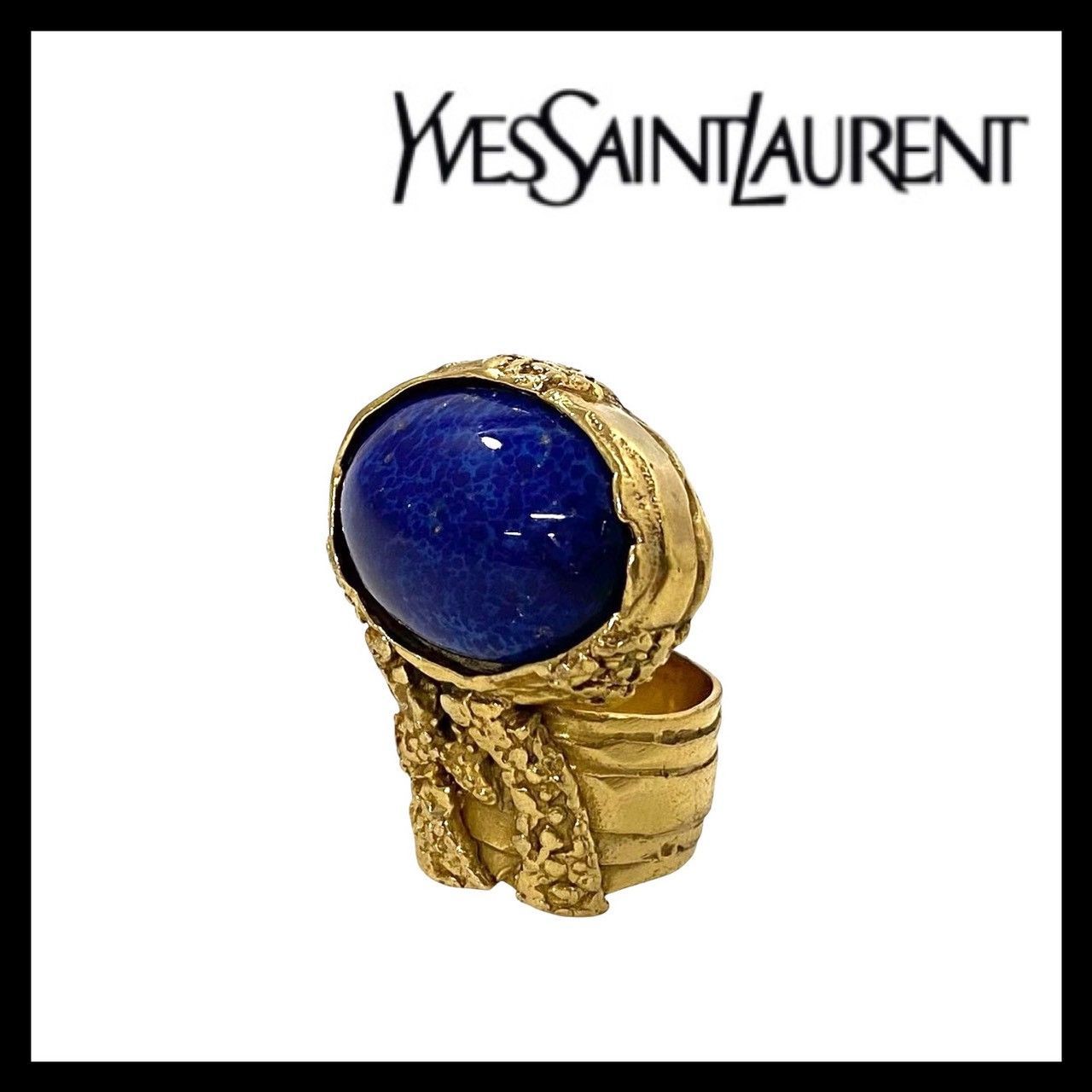 YVES SAINT LAURENT】アーティー オーバル リング ラピスラズリ YVES SAINT LAURENT】アーティー オーバル リング ラピスラズリ