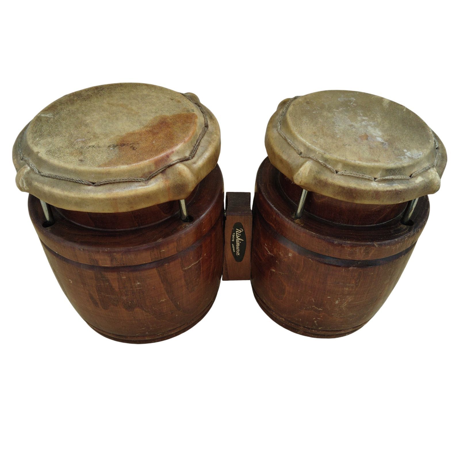 X03017 Nishimura Nishimura Bongo Percussion Folk Instruments Percussion Instruments Retro Vintage Antique