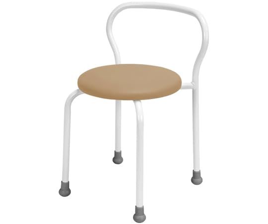  日本ホップス Nihon Hotps 丸椅子 ポルカ2 背付きタイプ モカブラウン 700-7418 足置き付き オフィスチェア ワークチェア 椅子 チェア