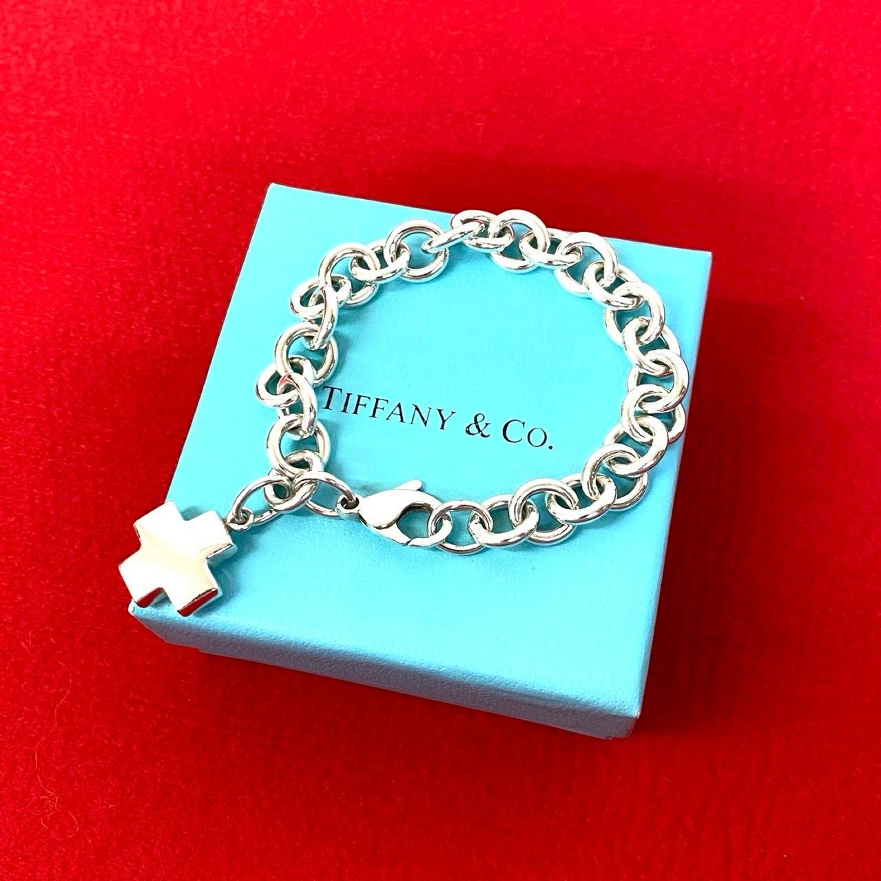 極 美品 TIFFANY&Co. ティファニー ローマン クロス チェーン