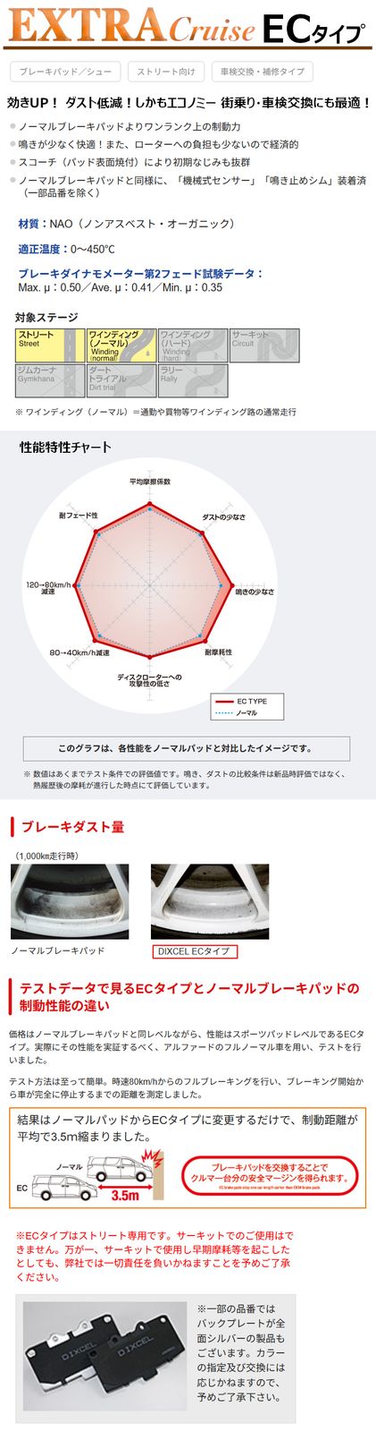 DIXCEL ディクセル EC ブレーキパッド フロントのみ スカイライン HV37 HNV37 14/02～19/07 EC-321672 DIXCEL ( ディクセル ) ブレーキパッドEC type エクストラ