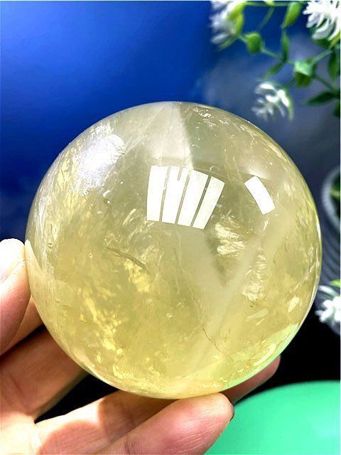 金運UP 天然シトリン丸玉B89D1|283D16A