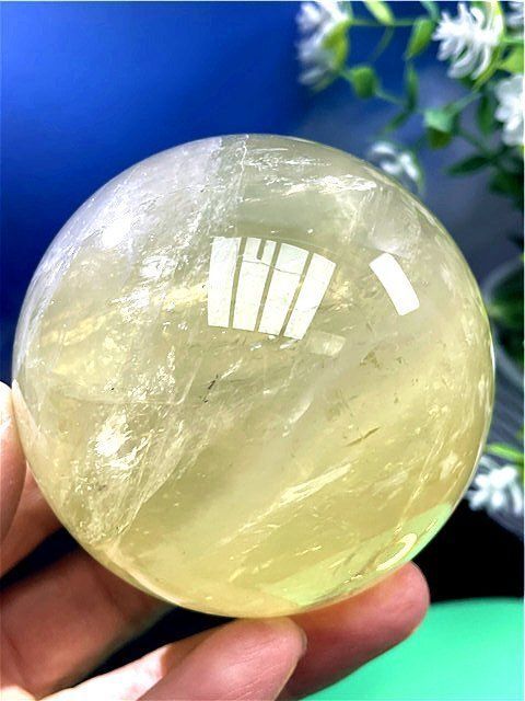 天然シトリン丸玉B89D1|283D16A