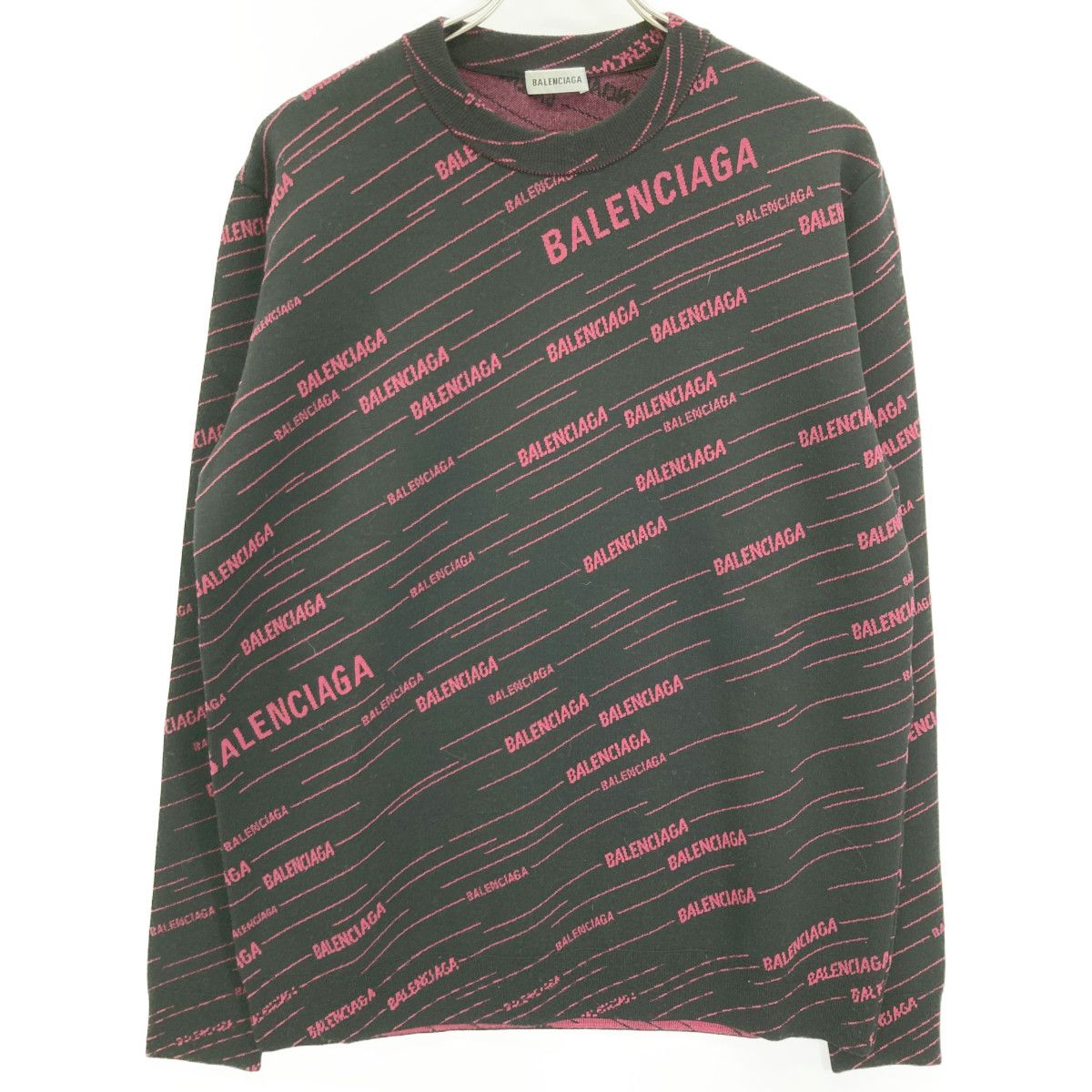 BALENCIAGA バレンシアガ 19AW 583094 ピンク×ブラック ダイアゴナル