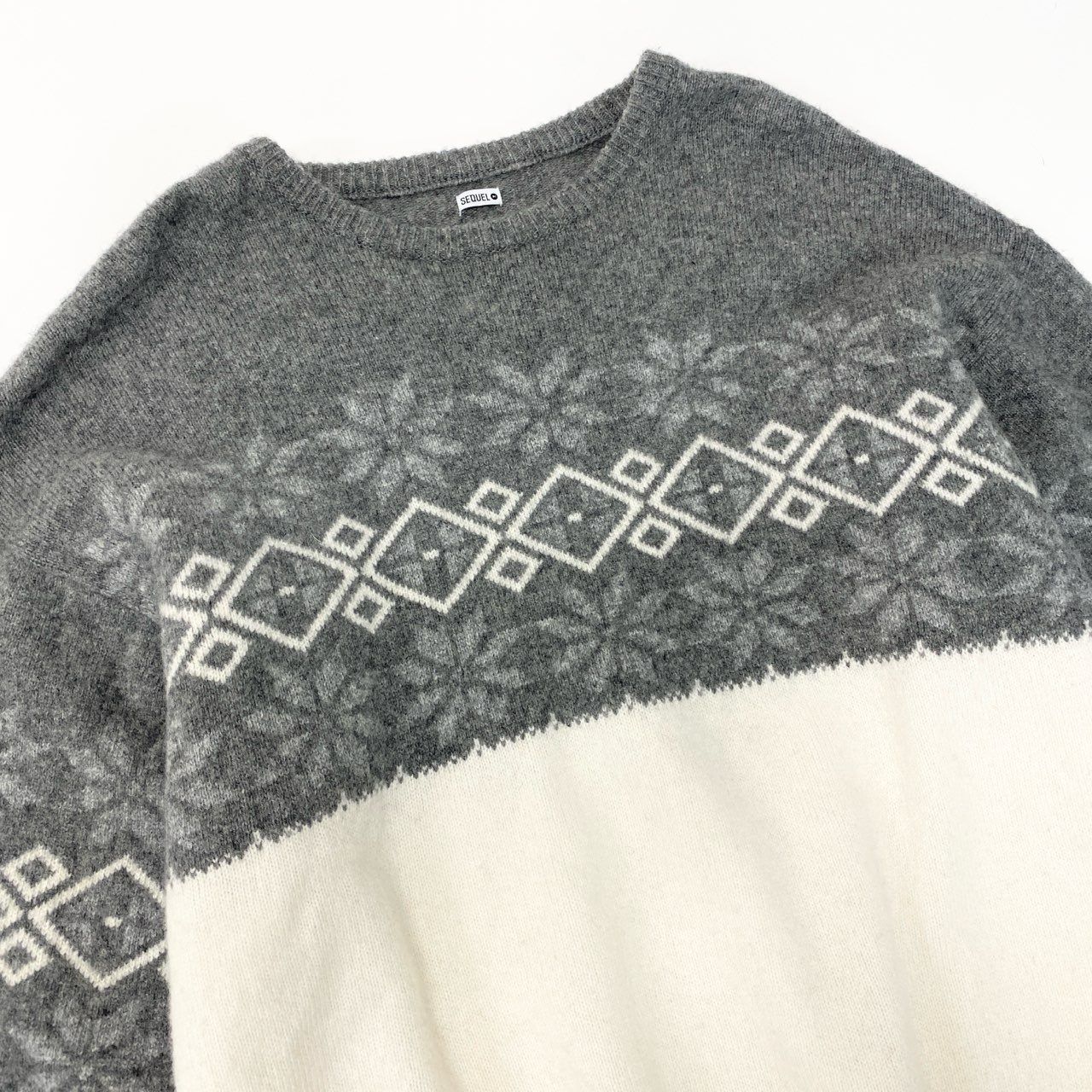 84b27 SEQUEL シークエル クルーネック ニット セーター トップス XL
