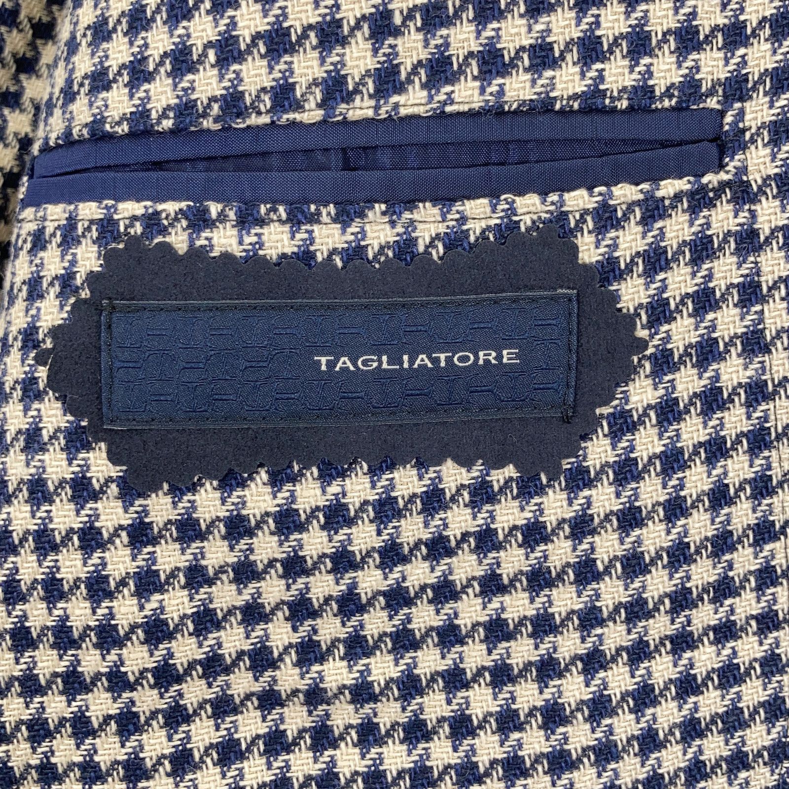 TAGLIATORE タリアトーレ 1SMC22K ﾊｳﾝﾄﾞﾄｩｰｽ ﾘﾈﾝ混ｳｰﾙ 2Bｼﾞｬｹｯﾄ 46 