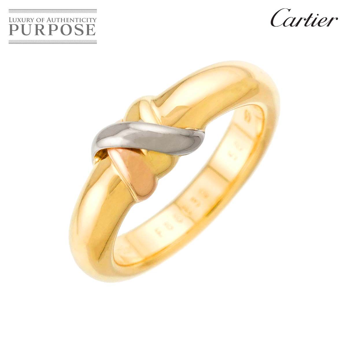 カルティエ Cartier スレッド #56 リング K18 YG WG PG スリーゴールド 