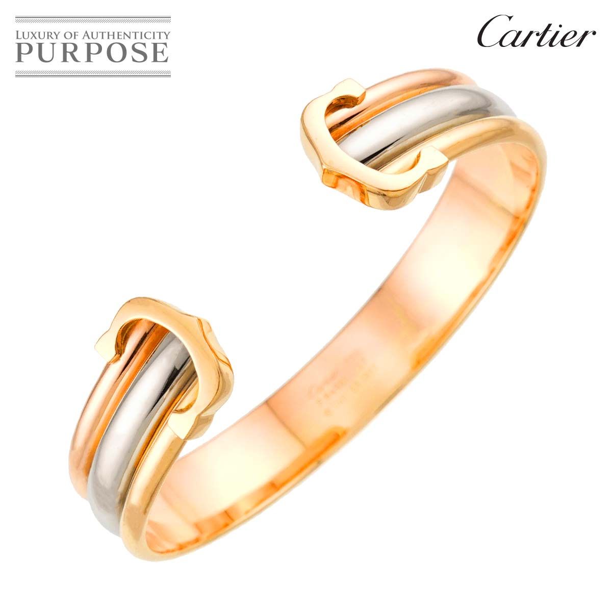カルティエ Cartier 2C トリニティ バングル #17 K18 YG WG PG スリー