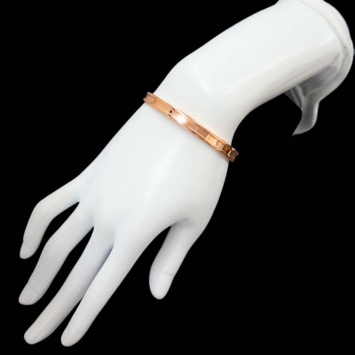 ブルガリ BVLGARI ビーゼロワン オープン バングル #SM K18 PG ピンク