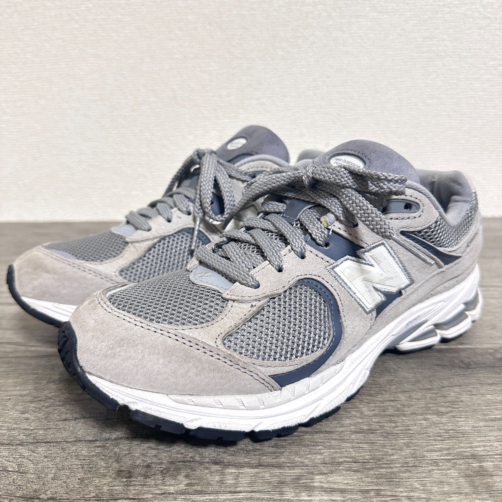 New Balance M2002RST メッシュ×スエード スニーカー 24cm グレー 