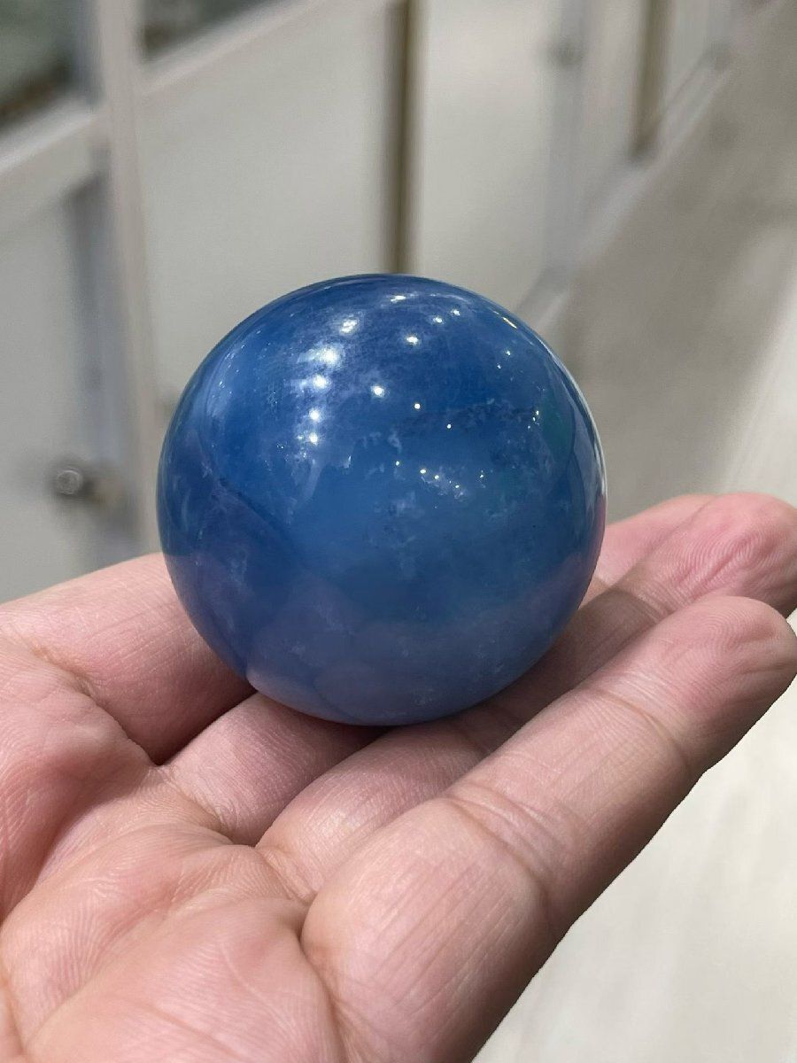  天然アクアマリン丸玉B0226|YS|12251|1480A 小物トレイ 置物 インテリア小物