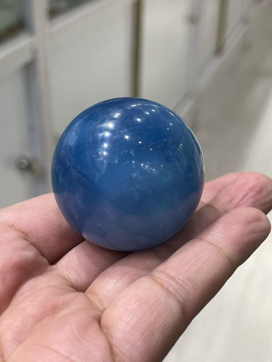 天然アクアマリン丸玉B0226|YS|12251|1480A