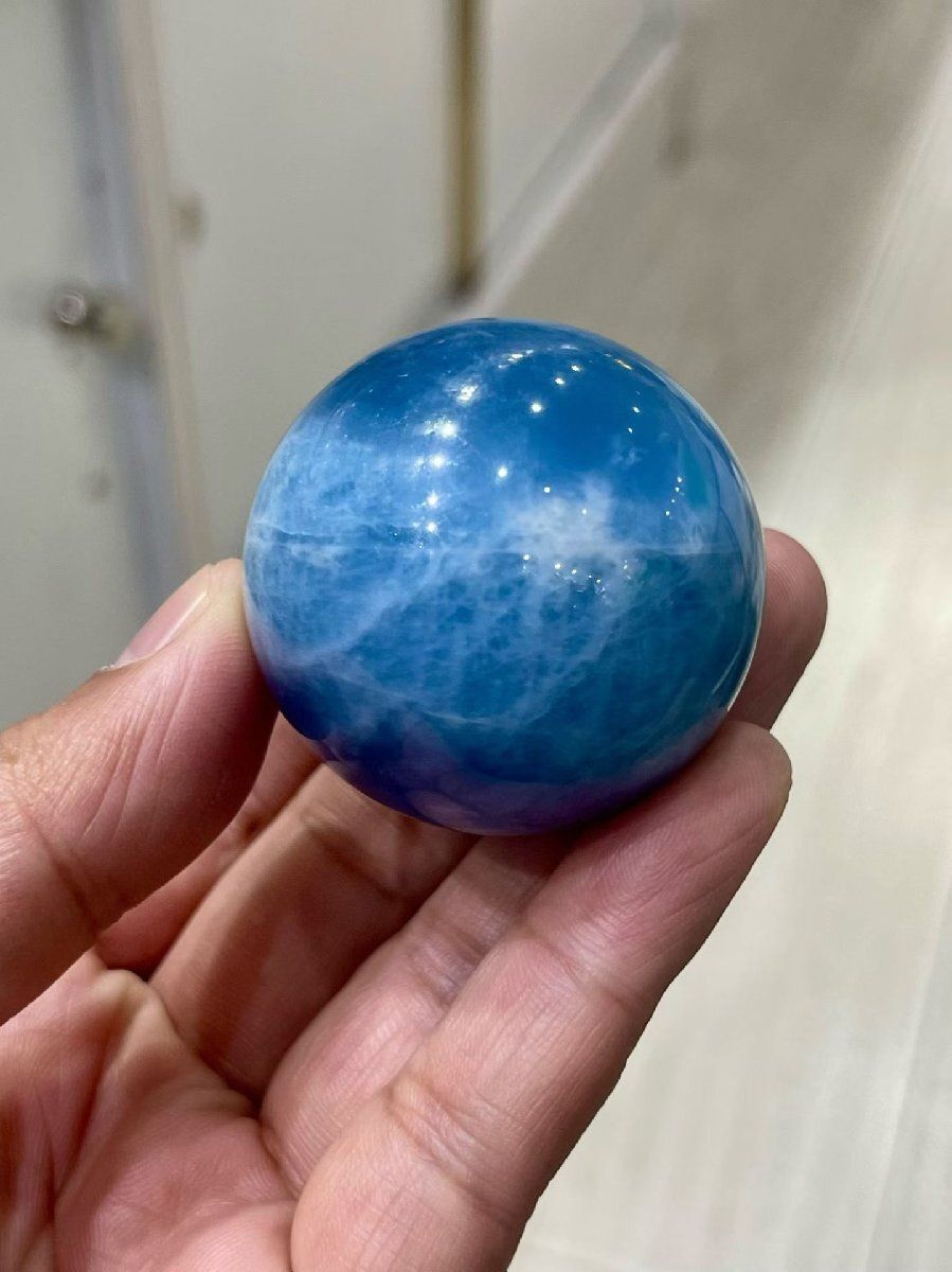 天然アクアマリン丸玉B0226|YS|12251|1480A