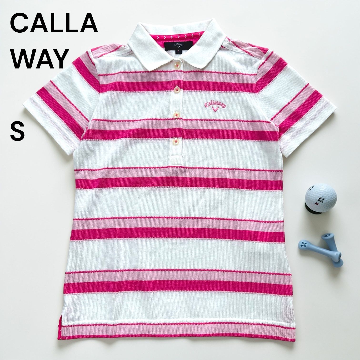 美品 Callaway キャロウェイ 半袖 ポロシャツ ゴルフ ウェア