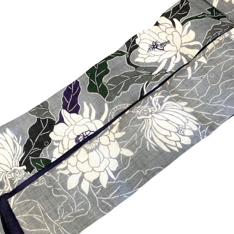 新品 お仕立て上がり 単衣 夏向き 麻 栗山吉三郎作 九寸帯 O0950