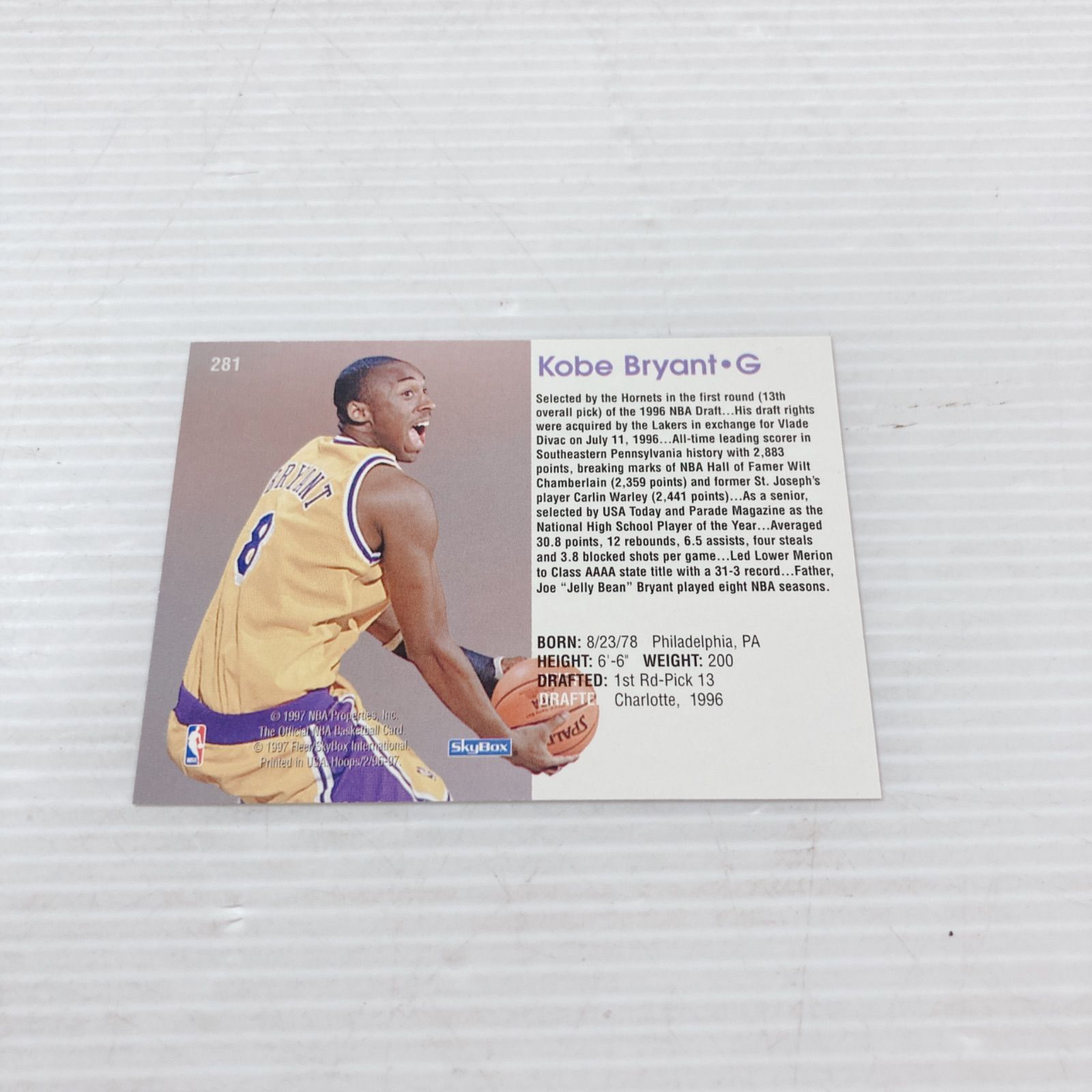 NBAトレーディングカード 1996-97 NBA Hoopsシリーズ コービー 