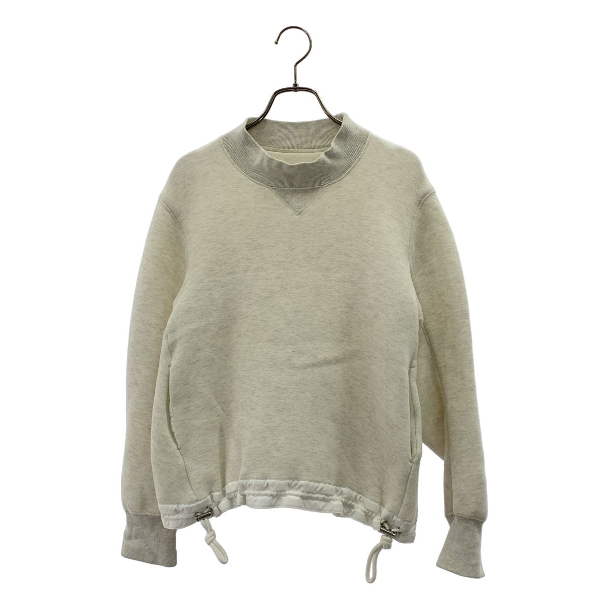 sacai / サカイ | バックフレア ドローストリング スポンジスウェット | 2 | アイボリー | レディース sacai / サカイ | バックフレア ドローストリング スポンジスウェット