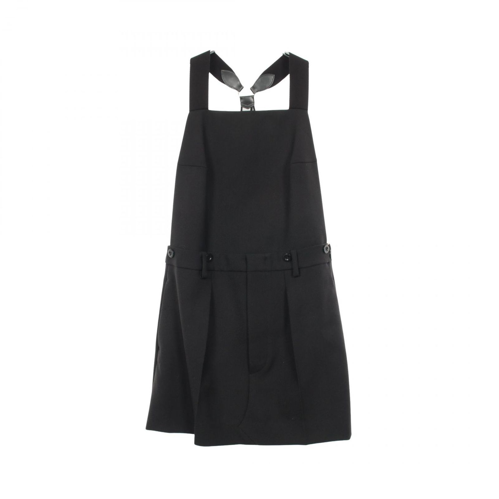 プラダ PRADA ワンピース バックレス サスペンダー ギャバジンミニ 