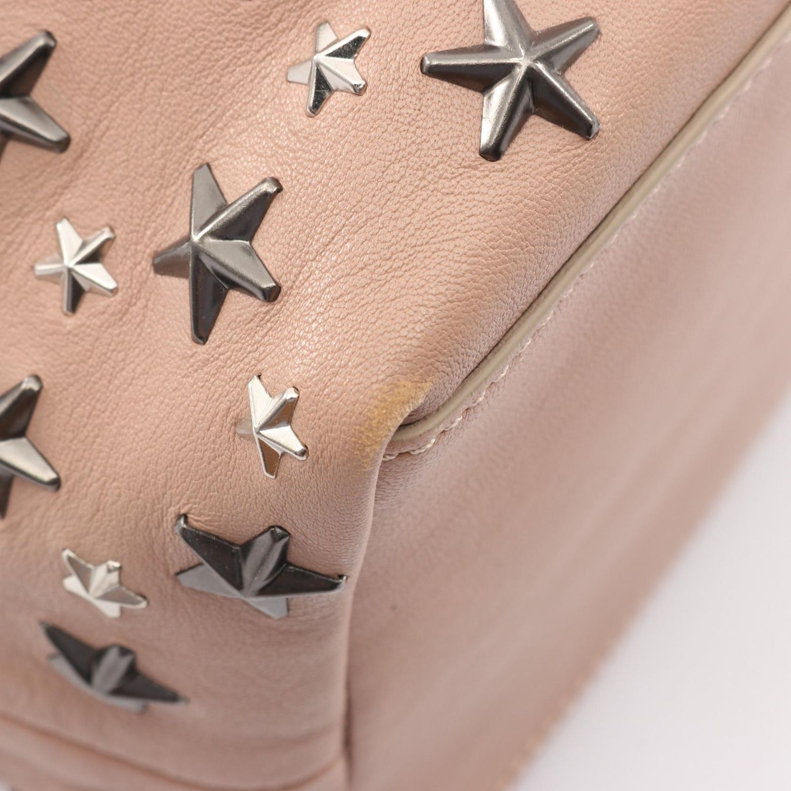 ジミーチュウ JIMMY CHOO トートバッグ SASHA サシャ S ピンクベージュ 