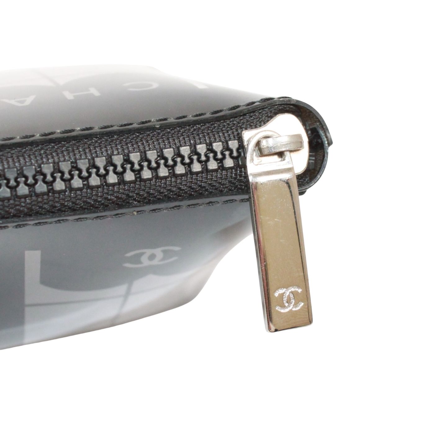 CHANEL シャネル クリアポーチ ウィンドウライン ポーチ PVC ブラック