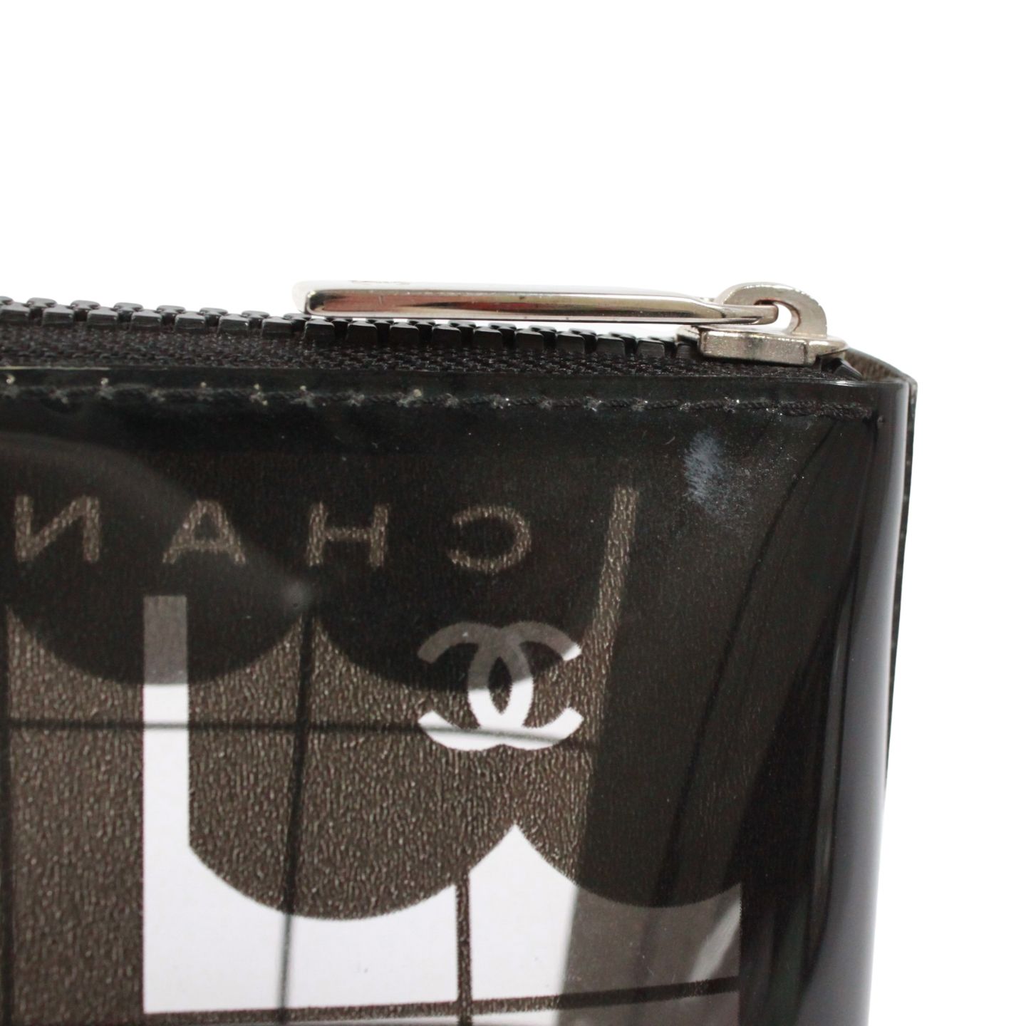 CHANEL シャネル クリアポーチ ウィンドウライン ポーチ PVC ブラック