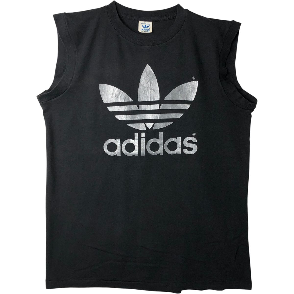 古着 80年代 アディダス adidas ノースリーブTシャツ USA製 メンズXL 