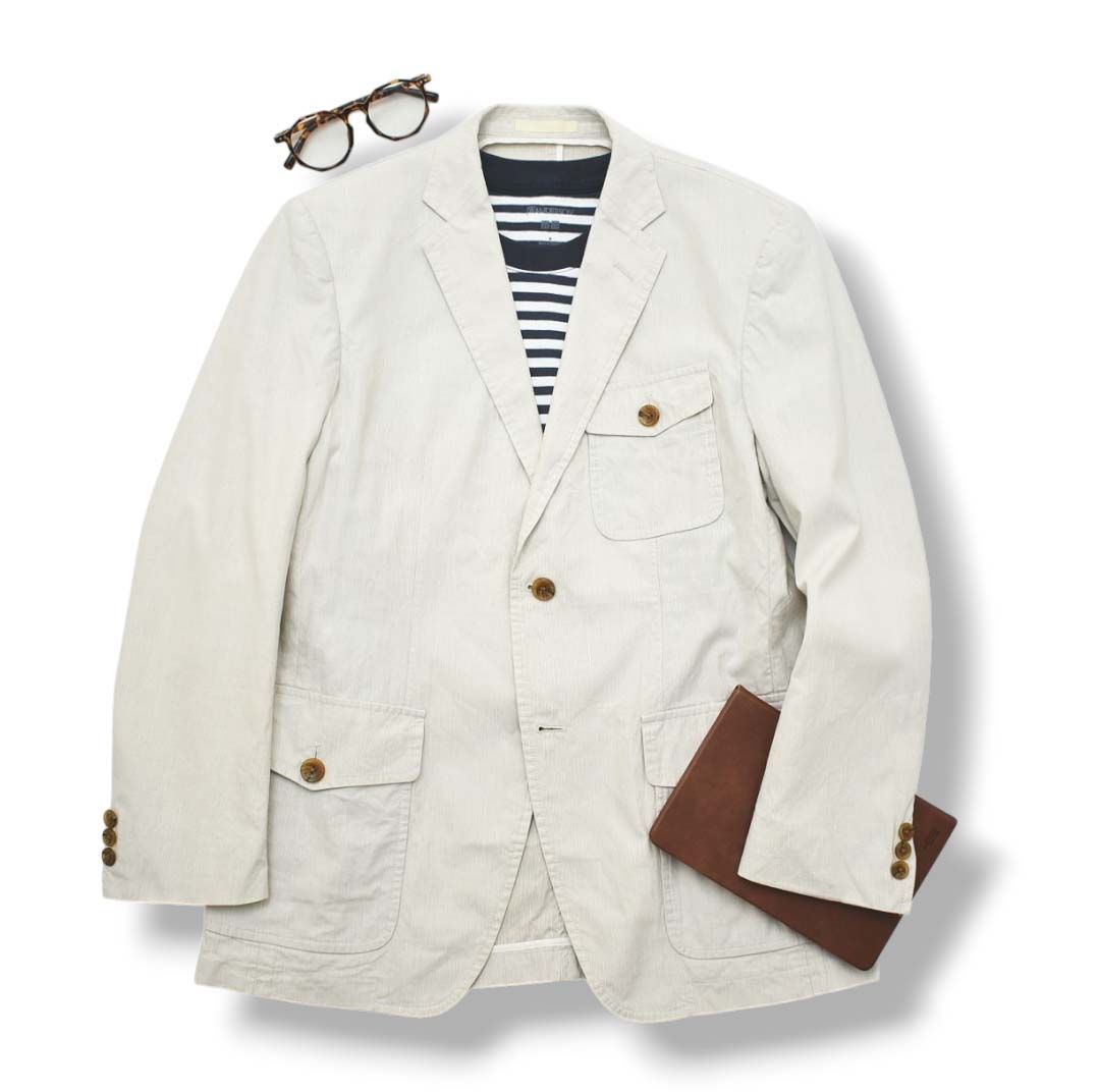 清涼】 バーバリー ロンドン BURBERRY LONDON コットンリネン ピン 
