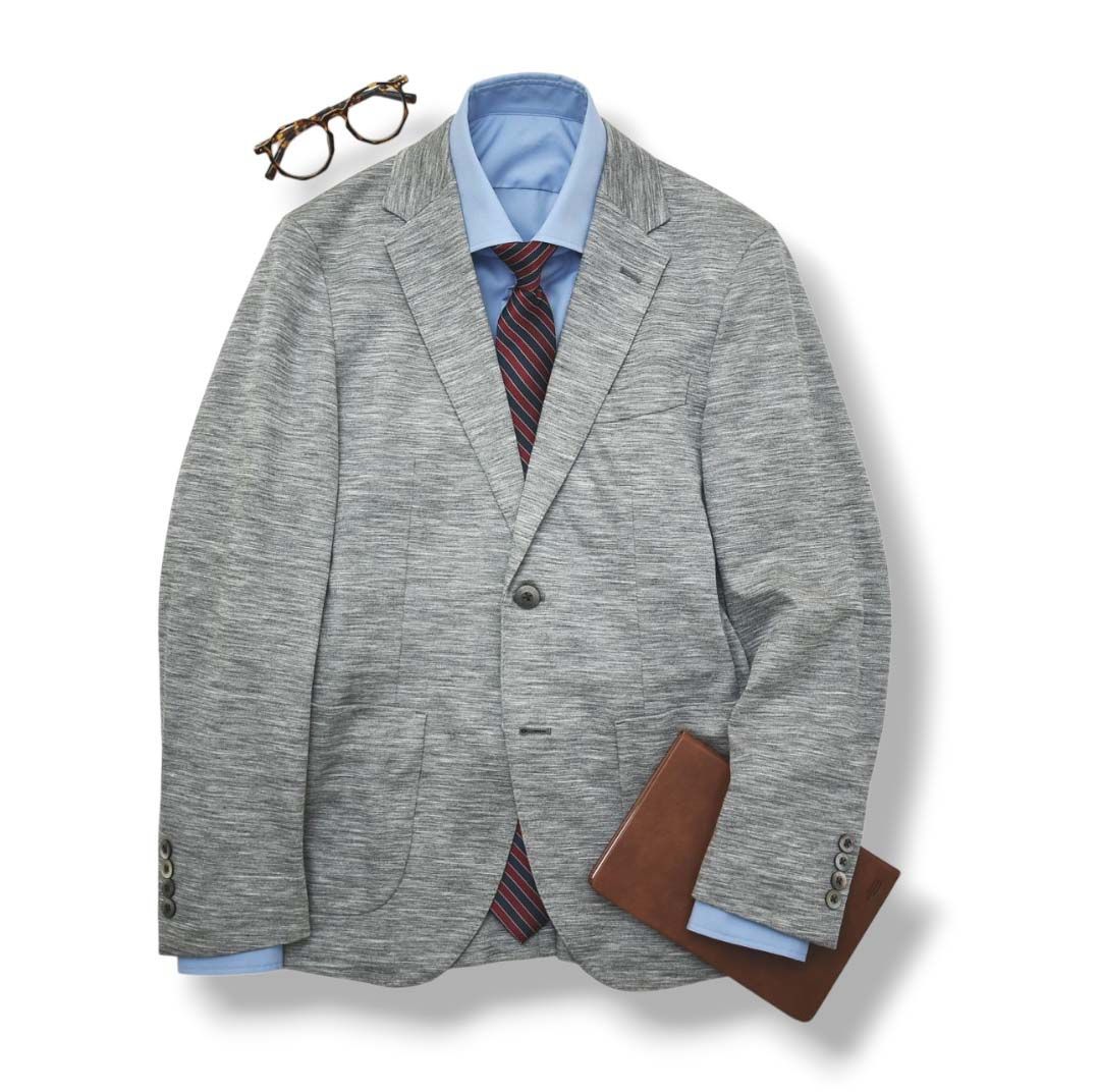 美品】 アクアスキュータム Aquascutum コットン リネン ジャージ 
