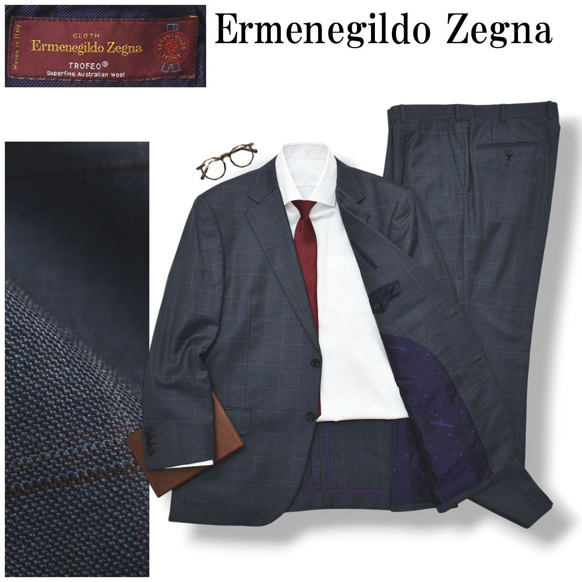 エルメネジルドゼニア Ermenegildo Zegna TROFEO ウィンドウペン