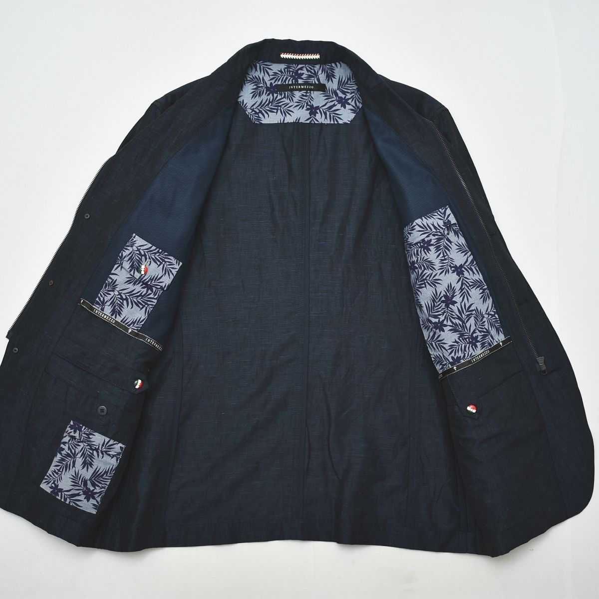 極美品】 インターメッツォ INTERMEZZO リネン 混麻 フラップ 