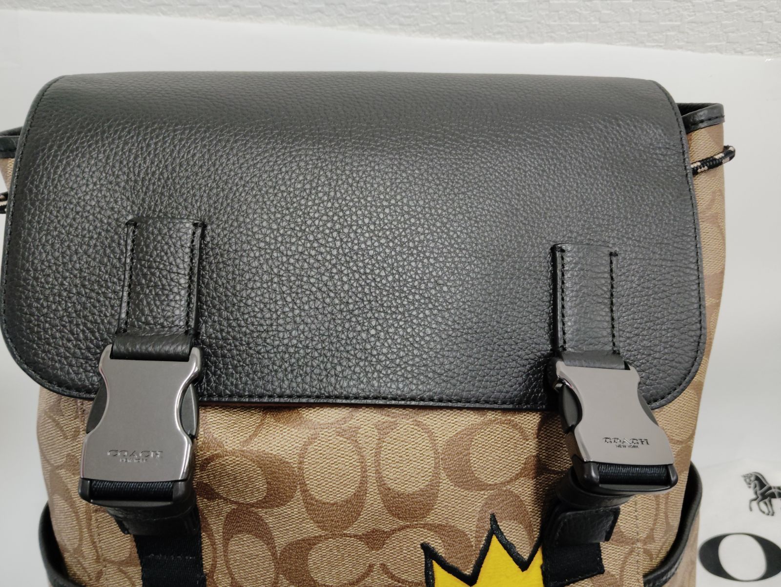 2624N59】 COACH コーチ リュック バスキア コラボ シグネチャー 中古 