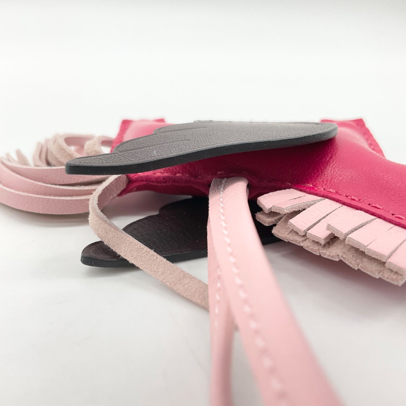 HERMES エルメス ロデオチャームPM ペガサス ピンク系 箱付き Z刻印