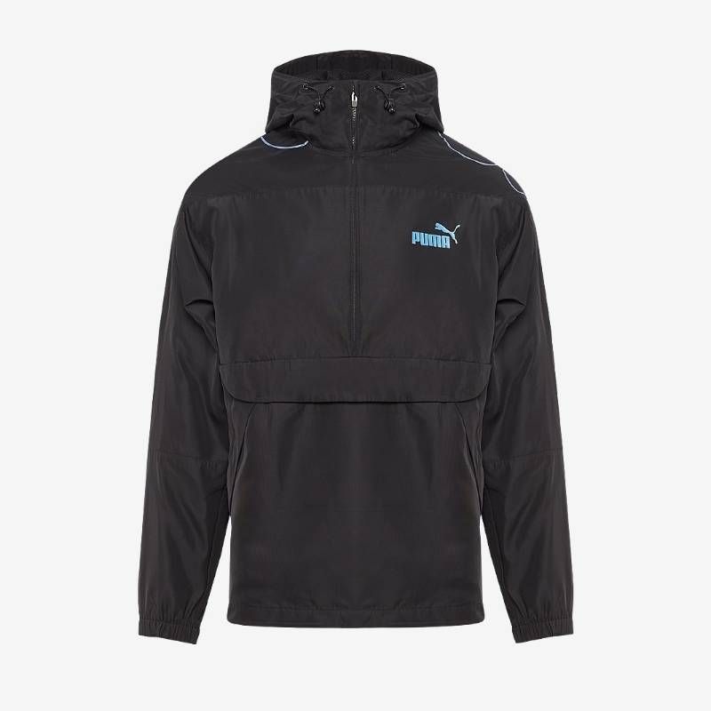 【送料無料・匿名配送】PUMA プーマ マルセイユ フーデッドジャケット 23/24 黒 ブラック アクア 撥水 新品 正規品 日本未発売
