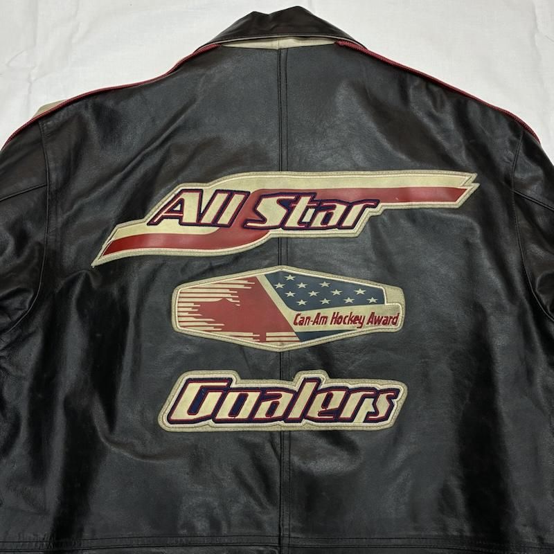 アヴィレックス 90s ALL STAR GOALERS オール レザー ヴァーシティ 
