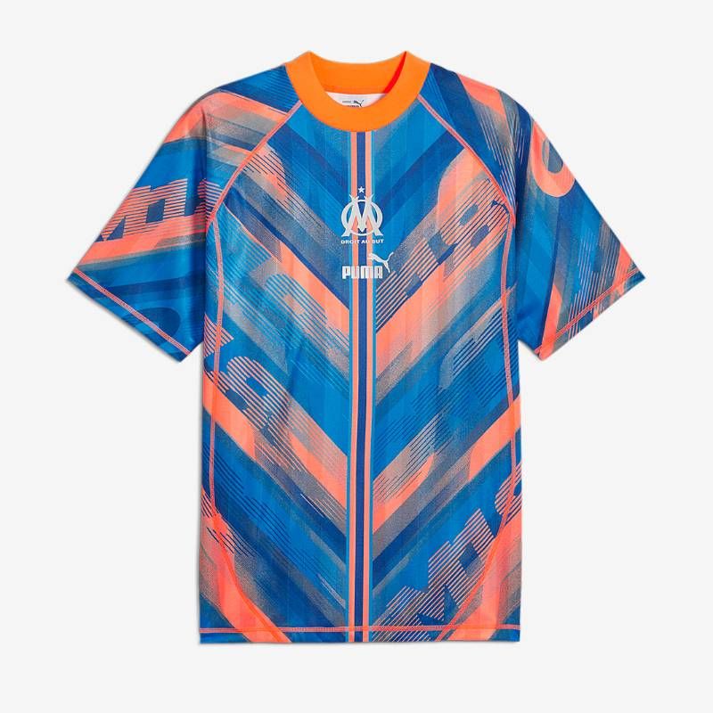 【送料無料・匿名配送】PUMA プーマ マルセイユ レトロシャツ 24/25 オレンジ 紺 ブルー ftblStatement 新品 正規品 日本未発売