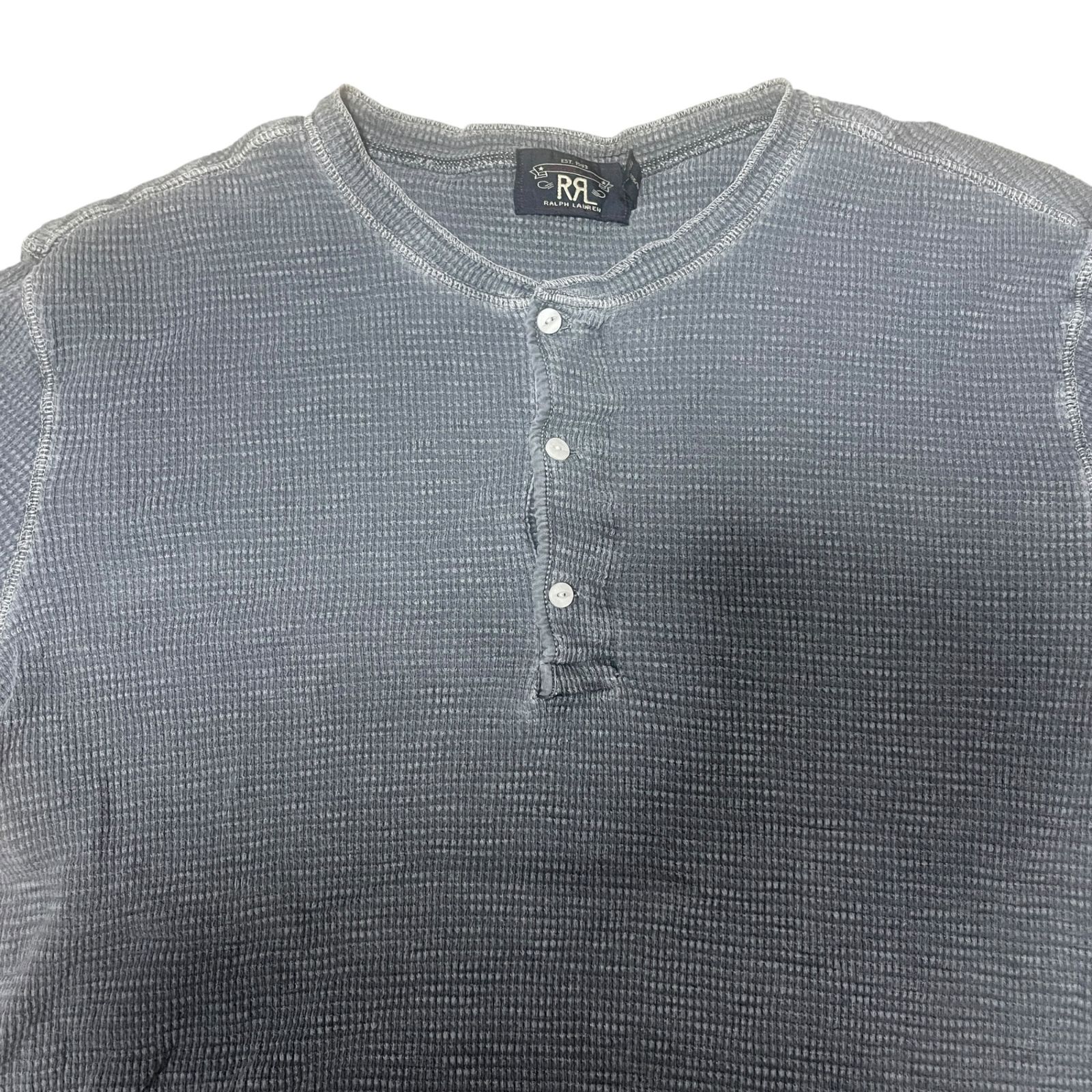 ◇ダブルアールエル DOUBLE RL RRL ワッフルニット コットン ヘンリー 