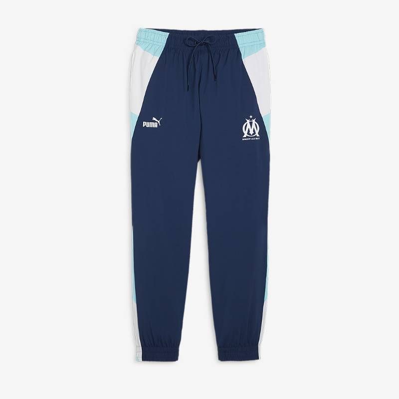 【送料無料・匿名配送】PUMA プーマ マルセイユ ウーブンパンツ 23/24 青 ペルシアンブルー 撥水 新品 正規品 日本未発売