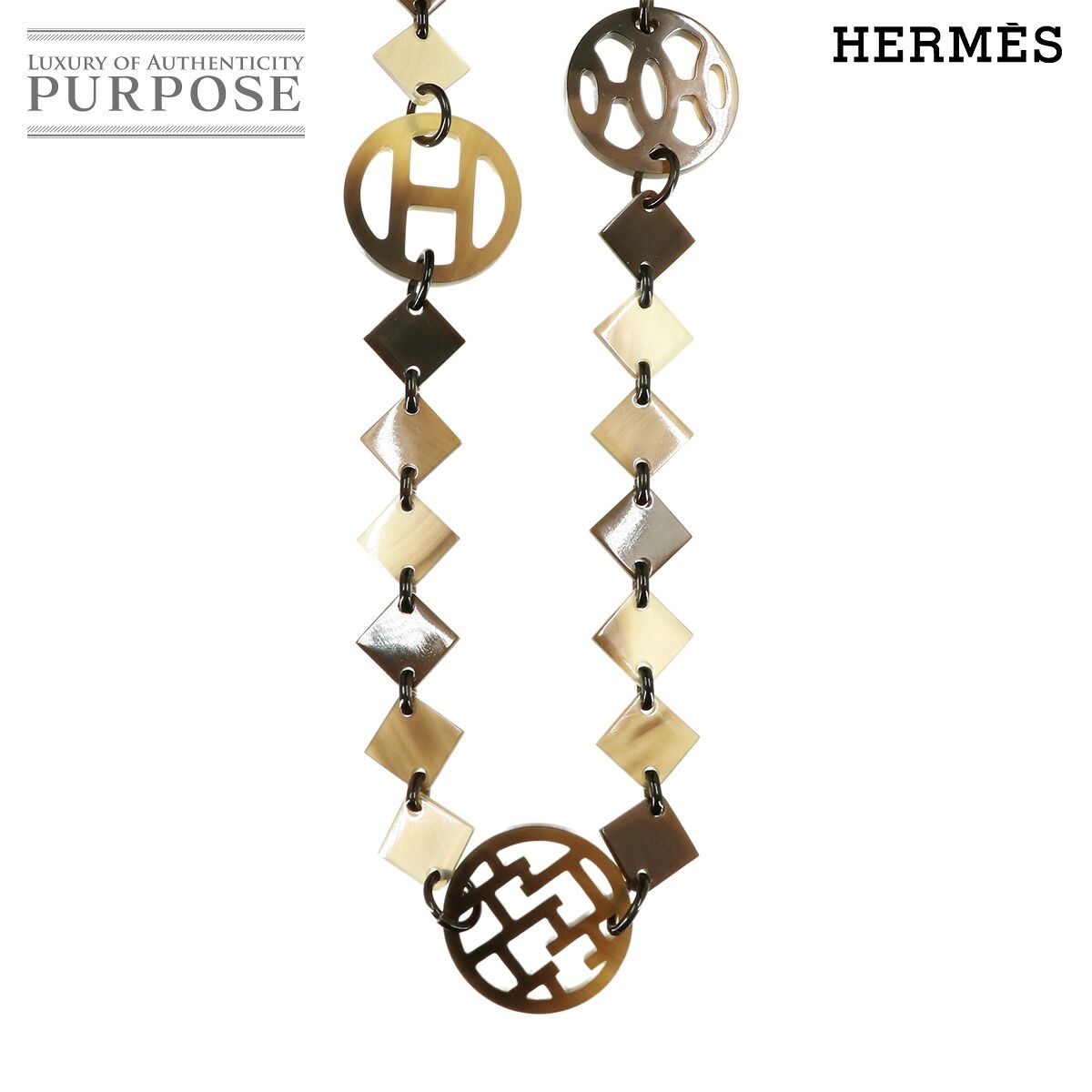 新品同様 エルメス HERMES ディーヴァ ロング ネックレス バッファロー 