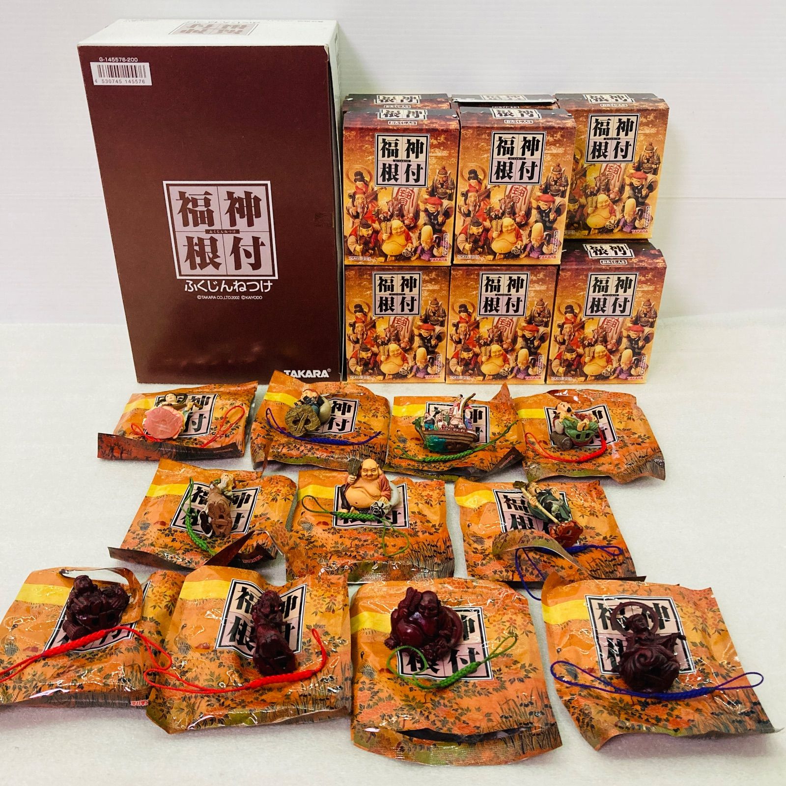 11種セット】【大箱付き】海洋堂 福神根付 ストラップ おみくじ付き