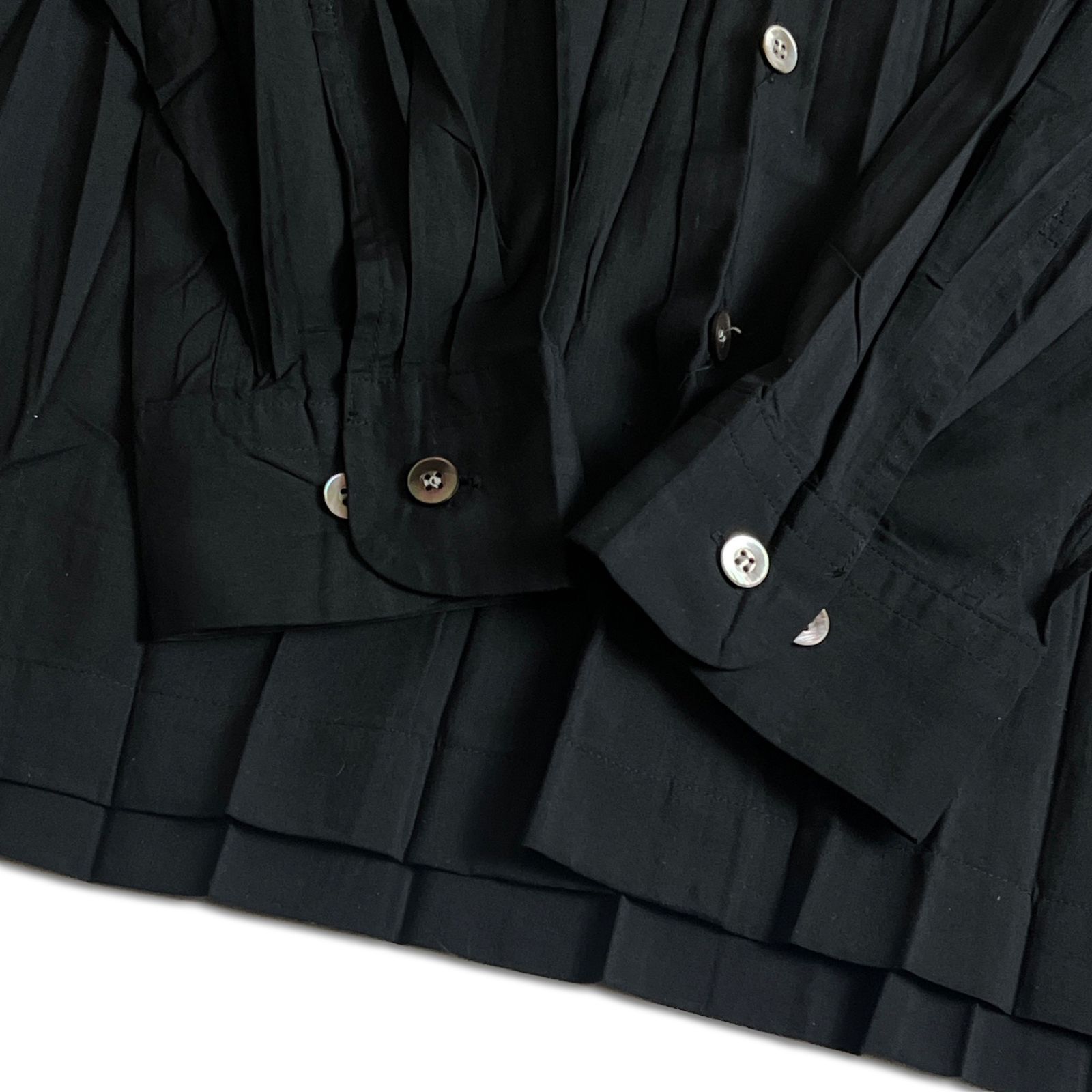 2000SS】ISSEY MIYAKE MEN プリーツシャツ S ブラック イッセイミヤケ