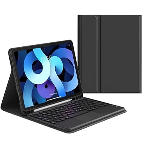 iPad Mini5 mini4 キーボード ケース タッチパッド搭載 可愛い 丸型キー iPad mini 第 5 世代 アイパッドミニ5 キーボード付き カバー マウス機能 ペンホルダー付き Apple Pencil 収納 (Mini4/Mini5， 黒s
